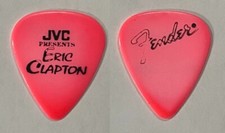 Eric Clapton Promotional Pink Fender Guitar Pick - 1992 JVC Tour