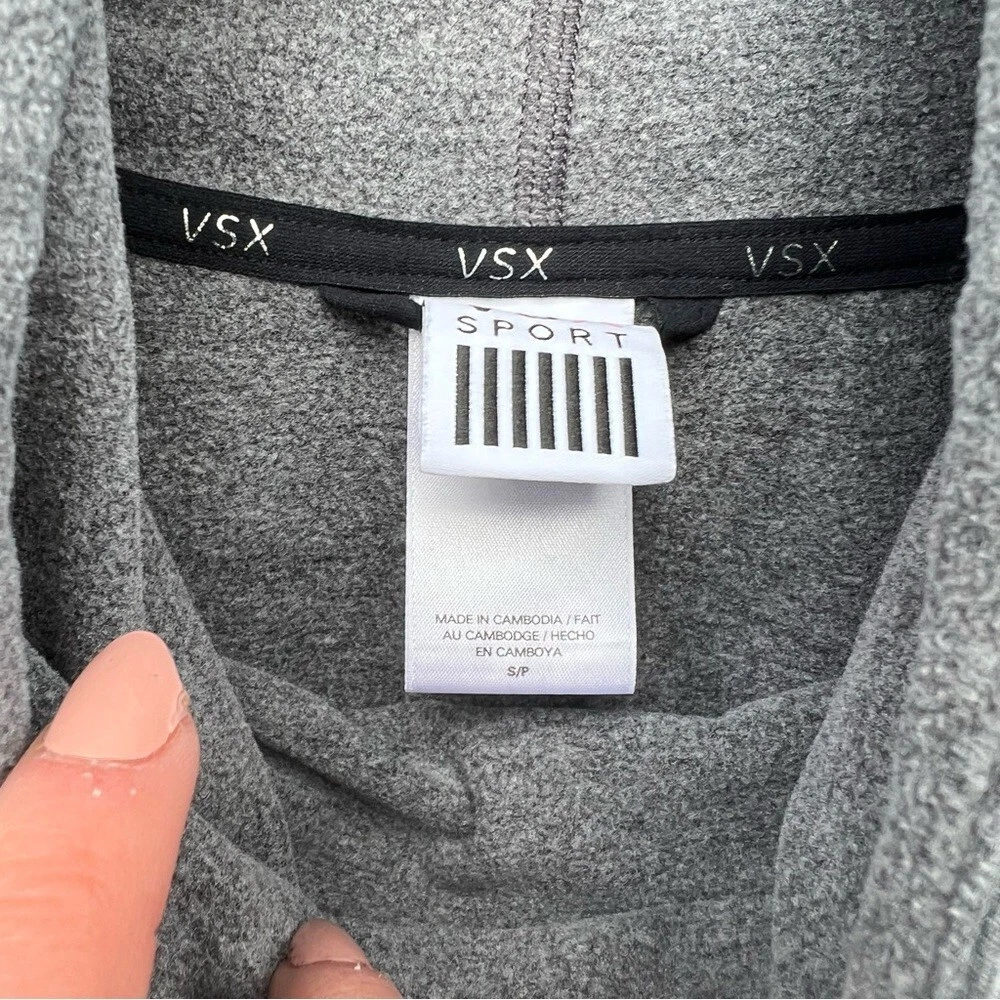 UNDERCOVER Felpa con cappuccio atletica sportiva Victoria's Secret grigia heathered collo a guscio