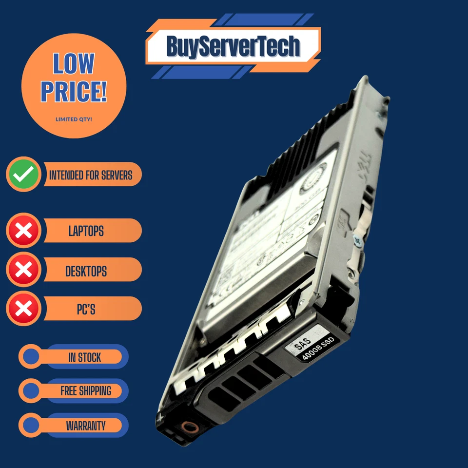 Dell Enterprise GM5R3 400GB 2.5" SAS 12Gbps SSD PX04SMB040 w/Tray  1YR - Image 3 of 4