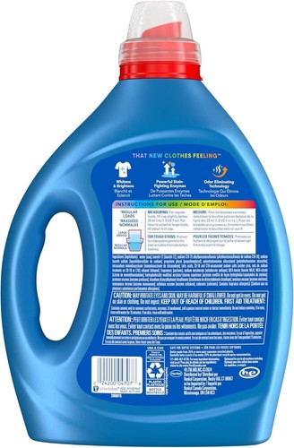 Advanced Clean Oxi&Odor Power, Liquid Laundry Detergent,2X Concentrated,82 Loads - Picture 9 of 9