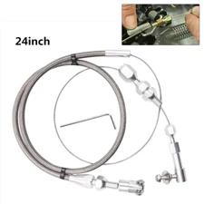 24" Length Adjustable Car Throttle Cable Accelerator Cable Modified Replacement