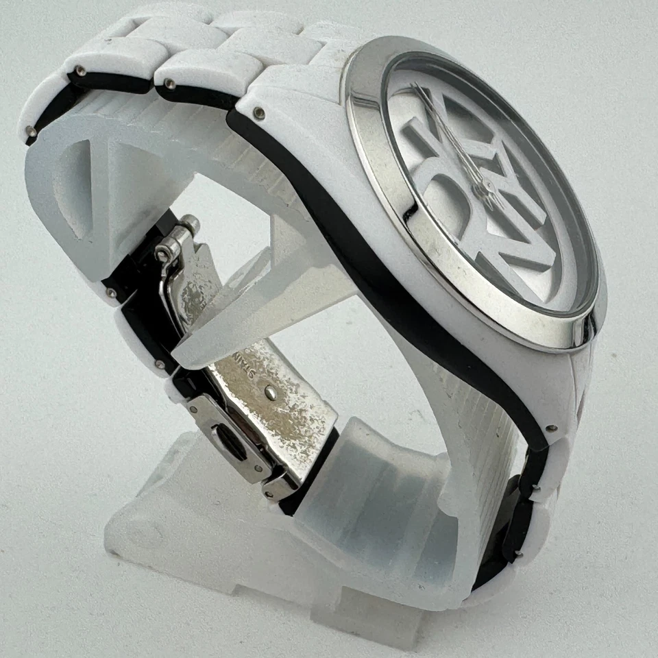 Reloj de Cuarzo DKNY NY-8754A Mujer Blanco Negro Plástico Analógico Batería Nueva Foto 3 de 4