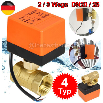 2-3 Wege Ventil Zonenventil Elektrisch Kugelventil 1'' 3/4'' Motorkugelhahn 230V