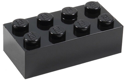 ☀️100 NEW LEGO 2x4 BLACK Bricks (ID 3001) BULK Parts star wars Starwars lot - Picture 2 of 2