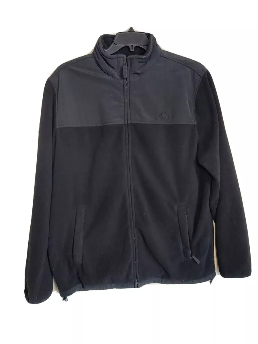Aeropostale A87 Full Zip Long Sleeve Jacket Fleece Black Men s Size XL