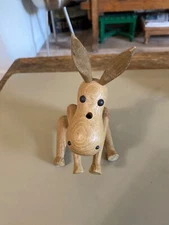 Mid-Century Zoo-Line Wooden Donkey Figure