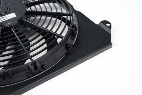 CSF Racing Black Aluminum Fun Shroud & 12" SPAL Fan for 1992-2000 Honda Civic - Picture 2 of 4