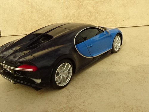 Rastar ** Bugatti Chiron 7"Long Blue & Black RC Sports NO Remote Untested - Picture 5 of 9