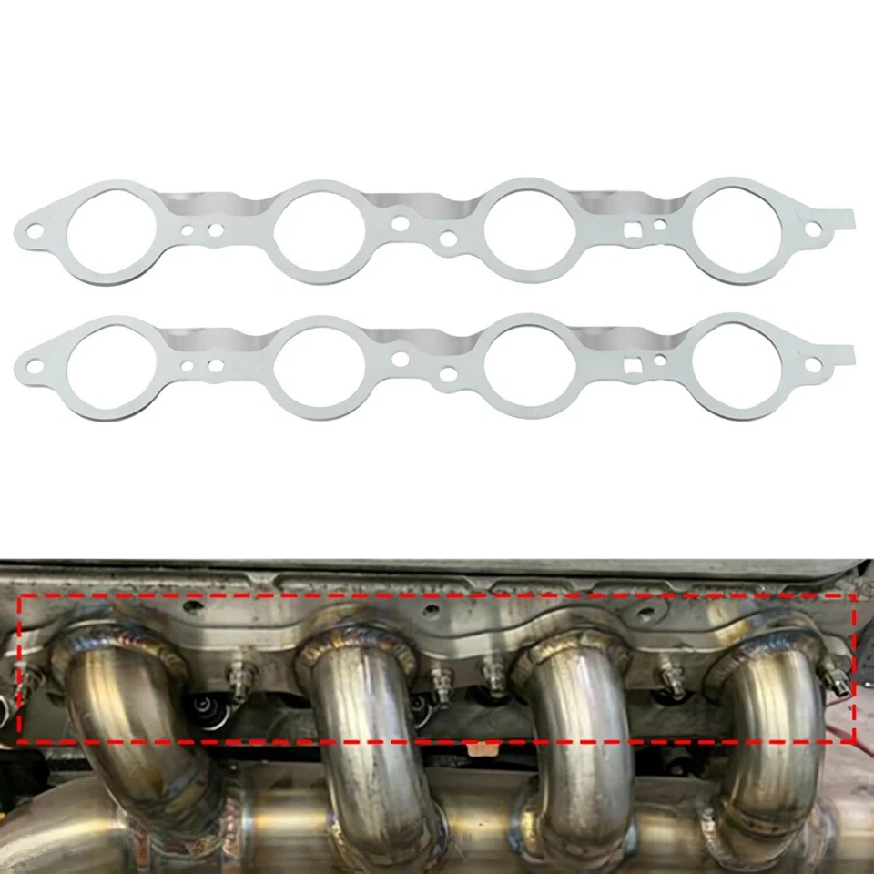 For LS1 4.8 5.3 5.7 6.0 6.2L LS MLS Exhaust Manifold Header Gasket Pair W/Bolts - Image 3 of 4
