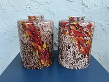 MCM Murano-Style Handblown Artglass Cylindrical Pendant Light Shades