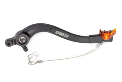 S-TECH FUßBREMSHEBEL ORANGE für KTM 250 SX-F 2018-2022 in Factory Optik, CNC