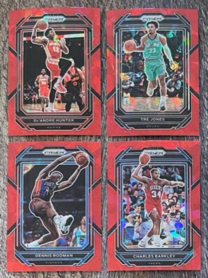 2022-23 Panini Prizm Basketball Red Cracked Ice, PYC, Complete Your Set! (1-300)
