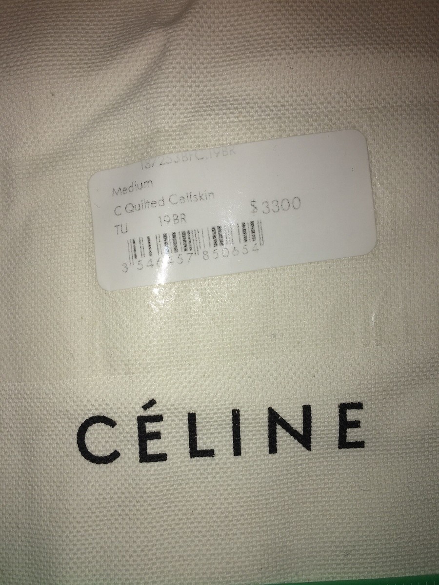 Authentic New CELINE White Dust Bag approx: 10