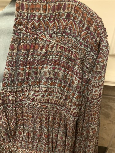 NWT JOIE ALQUINA MIDI SILK DRESS Arabian Spice Multi Size XS MSRP$448 - Afbeelding 8 van 16