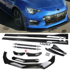 Front Bumper Lip Spoiler Chin Splitter Bod Kit Glossy Black For Subaru BRZ