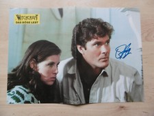 David Hasselhoff autograph signed 29x42 cm lobby card "Witchcraft"