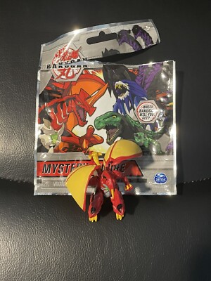 NEW Bakugan Mystery Figure Blind Bag Open Bag - Dragonoid - Yellow & Red