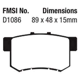 Pastilhas de freio traseiras EBC DP41193/2R Yellowstuff para 2010-2011 Honda Accord Crosstour - Imagem 4 de 4