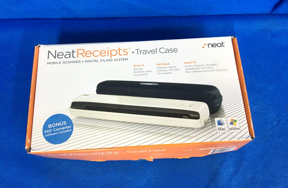 Neat Receipts Mobile Scanner, NM1000 with Travel Case eBay