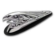 Adorno de punta de guardabarros delantero Eagle cromado para Harley aplicación personalizada