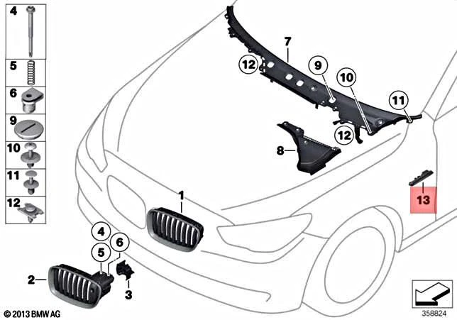 Genuine BMW F07 520d 528i 530d 530dX 535d 535dX 535i Right 
