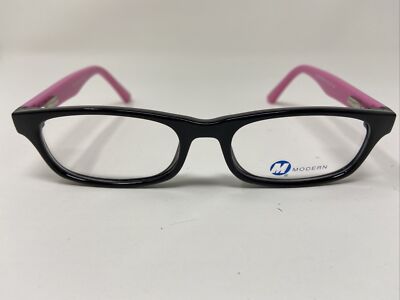 Modern Eyeglasses Frame Spunky Black Pink 47-16-140 Womens KQ07