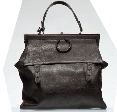 BALENCIAGA PARTITION FRAME BAG DARK BROWN LEATHER CONVERTIBLE
