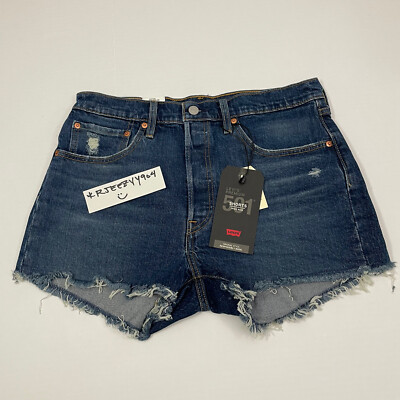 $70 Womens Size 31 Levis Premium 501 High Rise Shorts Charleston Boom  Medium 2 | eBay
