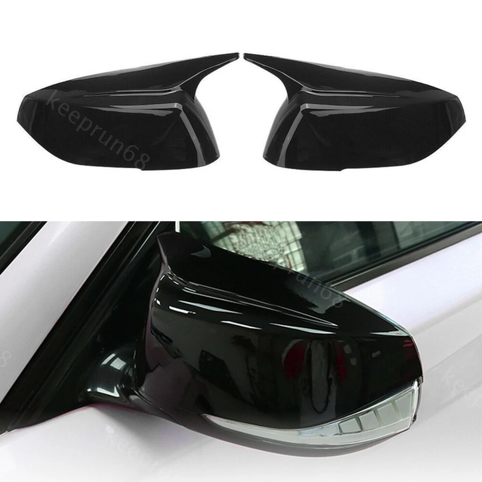 2X Gloss Black M Style Side Mirror Cover Caps For Infiniti Q50 Q50S Q60 Q70 QX30 Foto 2 de 4