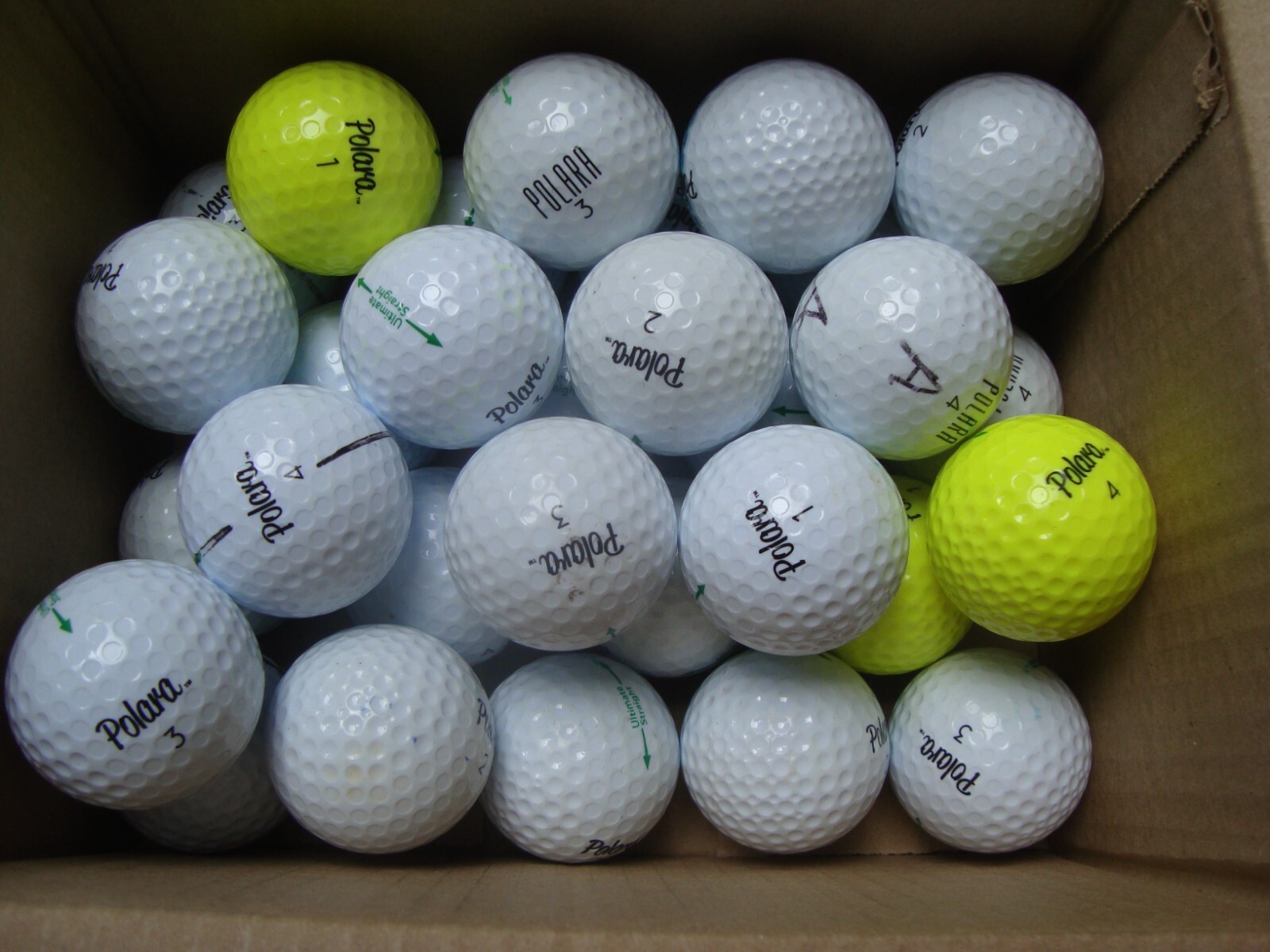 30 x POLARA ULTIMATE STRAIGHT 75 SELF CORRECTING GOLF BALLS eBay