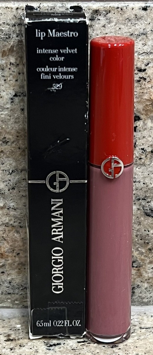 Giorgio Armani Lip Maestro Rose Plum #529 Intense Velvet Color NEW  BOX