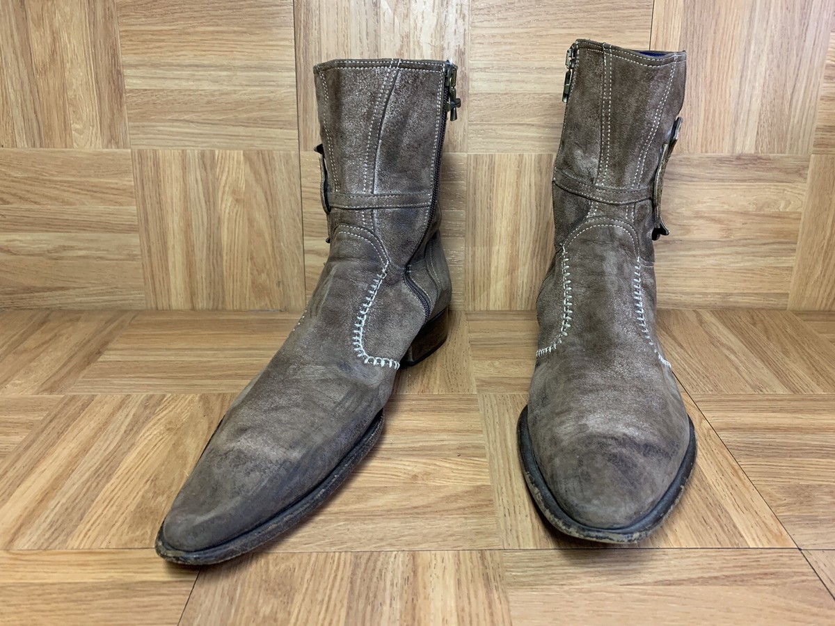 Mark Nason Vintage Snake Skin Boot Vintage Mark Nason Brown Leather Patchwork Dragon  main image 3