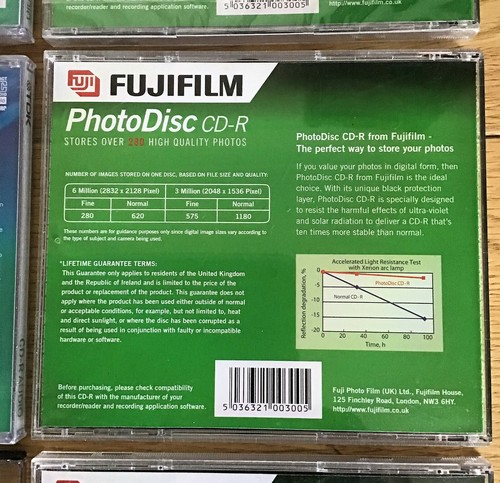 6x Recordable CD's FujuiFilm Photodisc, TDK CD-R & DVD+RW. 3 are NEW Sealed. - Picture 4 of 4
