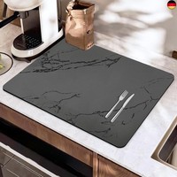 Abtropfmatte Geschirr, 50 X 40 Cm Unterlage Kaffeemaschine Abtropfmatte Grau