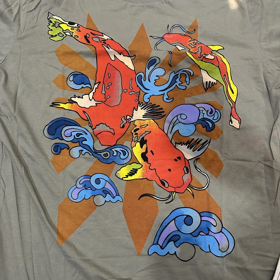 True Religion Short Sleeve Koi Fish Crew Neck T-Shirt Mens Size XXL - Image 3 of 4