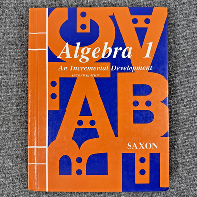 Saxon Algebra 1 Student Text Textbook 2nd Edition Hardcover 1994 John Saxon