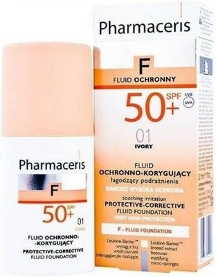 PHARMACERIS F 01 IVORY SCHÜTZENDE KORRIGIERENDE FLÜSSIGKEIT GRUNDIERUNG LSF 50+ 30 ML