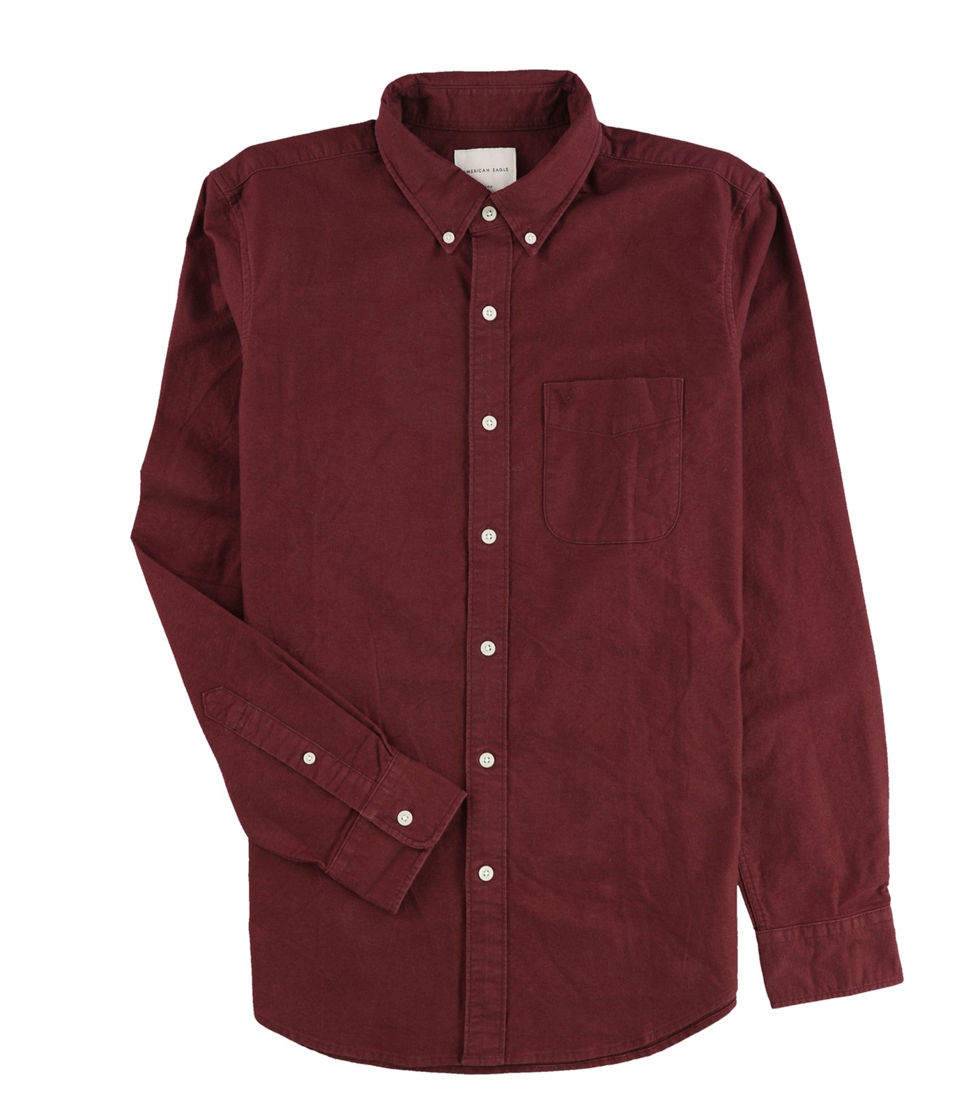 American Eagle Mens Oxford Button Up Shirt, Purple, Medium