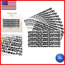 Mozeat 1/2 Inch Black Vinyl Alphabet Stickers 2080 Pieces Self-Adhesive