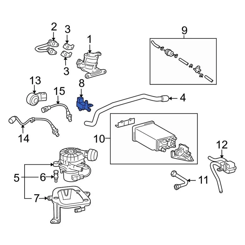 For Toyota Tacoma 2005-2015 Toyota 90910AC001 Vapor Canister Purge Solenoid - Image 2 of 4