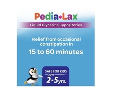 Pedia-Lax Liquid Glycerin Suppositories for Kids Ages 2 5 6 Count