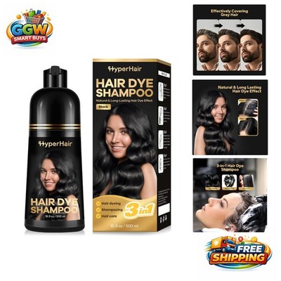 Gentle Black Hair Dye Shampoo - Natural & Long-Lasting for All Hair Types