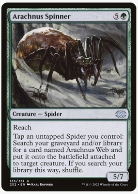 X 1 Arachnus Spinner NM 135 2X2 Double Masters MTG Magic The Gathering