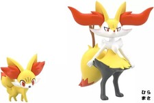 Pokémon Scale World Kalos Fennekin Braixen Trading Figure 2 Capsule Toy