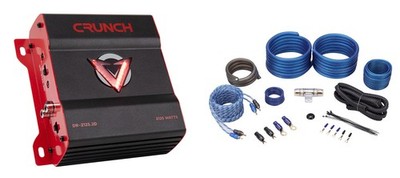 Crunch DR-2125.2D 2125 Watt Car Stereo 2-Channel Amplifier Class D+Amp Kit