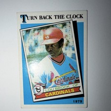 Topps 1989 Lou Brock #662 St. Louis Cardinals Turn Back The Clock Card