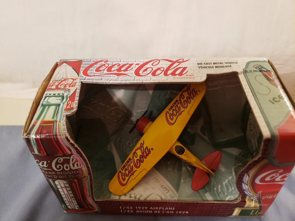 1999 ERTL Coca Cola 1929 Airplane Die Cast 1:43 scale New - Rare - Vintage - Image 2 of 4