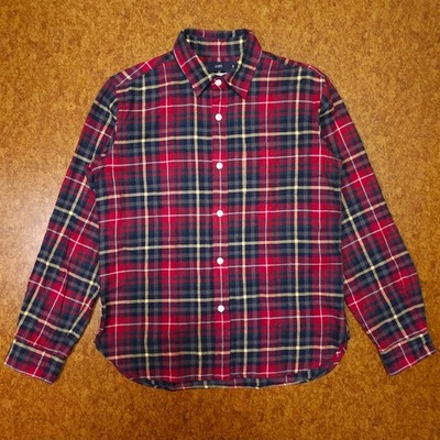 RARE SHIPS Made in Japan ELS Master Seed Cotton Check Flannel Shirt Small