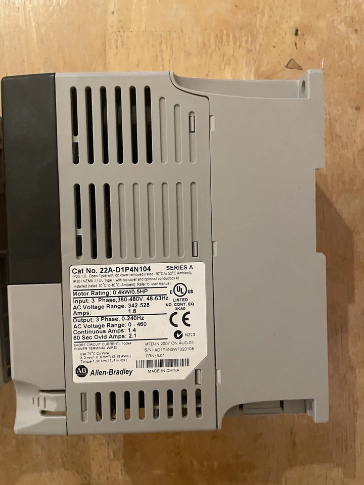 Allen-Bradley PowerFlex4 Variateur de Vitesse 0,4 KW - Photo 3/4