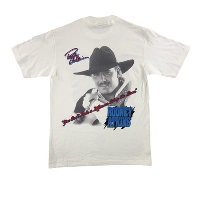 Vintage Rodney Atkins Shirt Mens Medium White Country Music 90s USA Made Tee-Jay